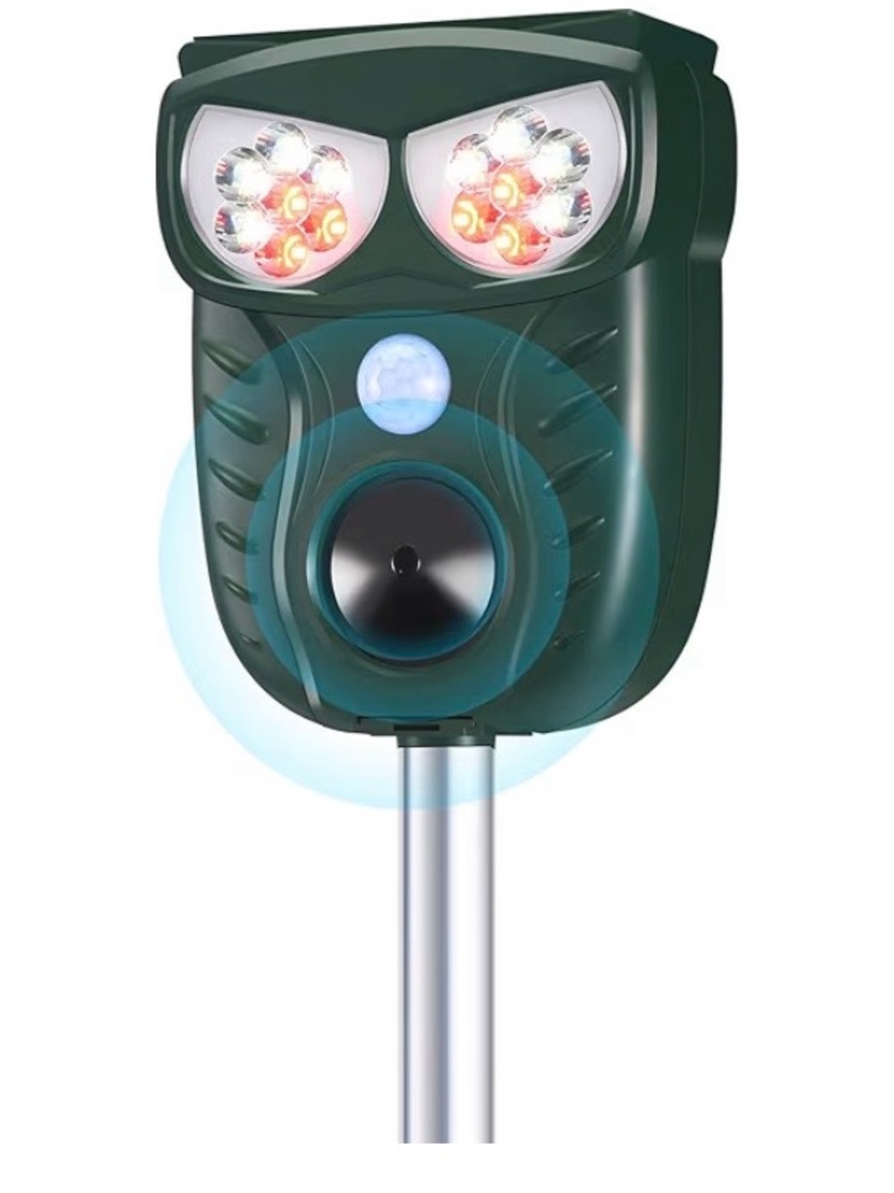 Solar Ultrasonic Animal Repellent Outdoor,Motion Detection, IP66 Waterproof